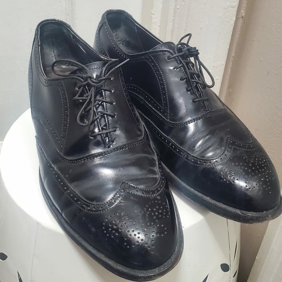 HANOVER MEN'S CLASSICS MASTERFLEX LEATHER WING TIP DRESSY SHOES SIZE 7.5 🌴✌️ - Picture 6 of 16